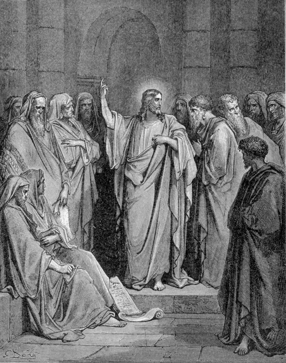 Jézus Krisztus a zsinagógában. Szent Lukács evangéliuma szerint. alkotó: Unknown artist