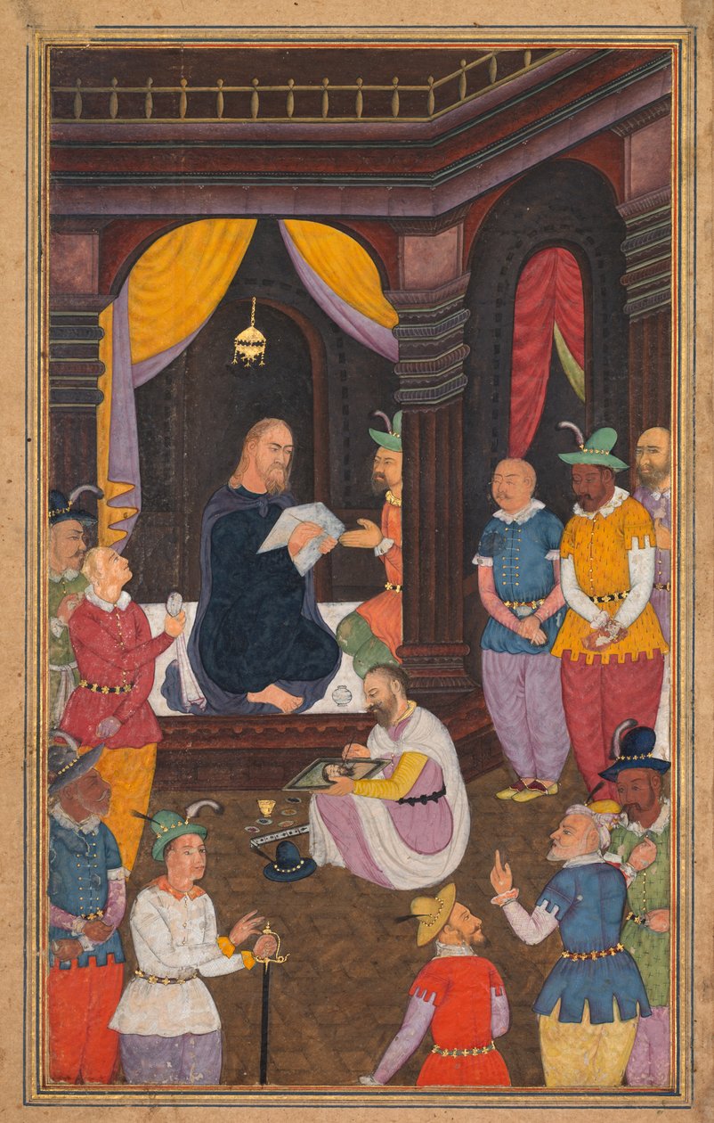 Jézust Abgar király festője ábrázolja, Jerome Xavier atya Mir’at al-qudjaiból (spanyol, 1549–1617) alkotó: Unknown artist