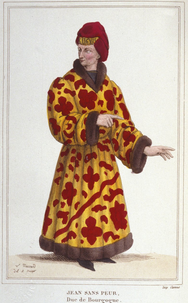 János félelem nélkül (1371-1419), Burgundia hercege. 1830-as metszet alkotó: Unknown artist