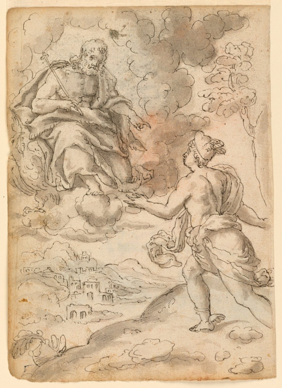A Jupiter elküldi a Merkúrt Priamoszba alkotó: Unknown artist