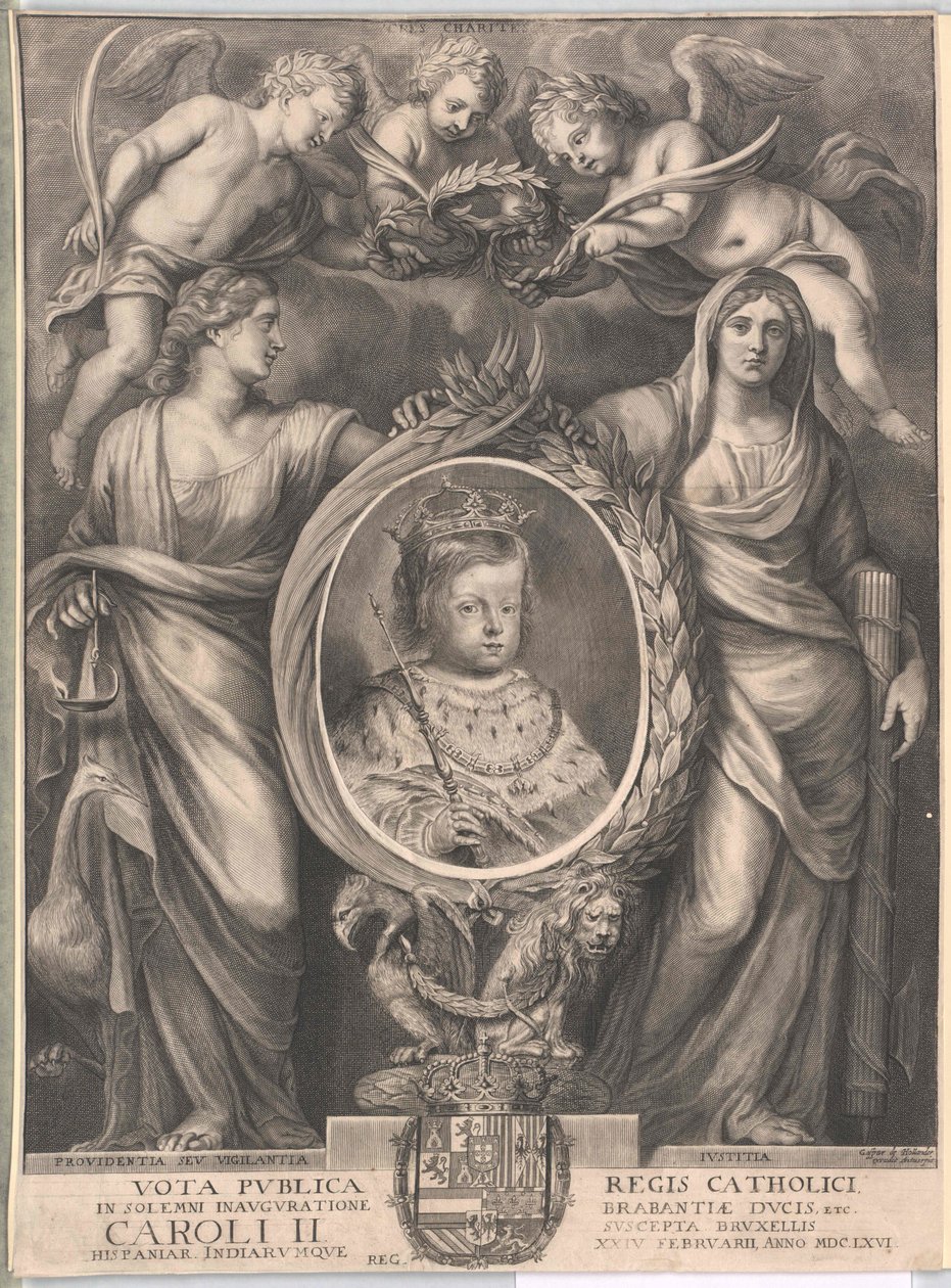 II. Károly spanyol király (nyomtatás) alkotó: Unknown artist
