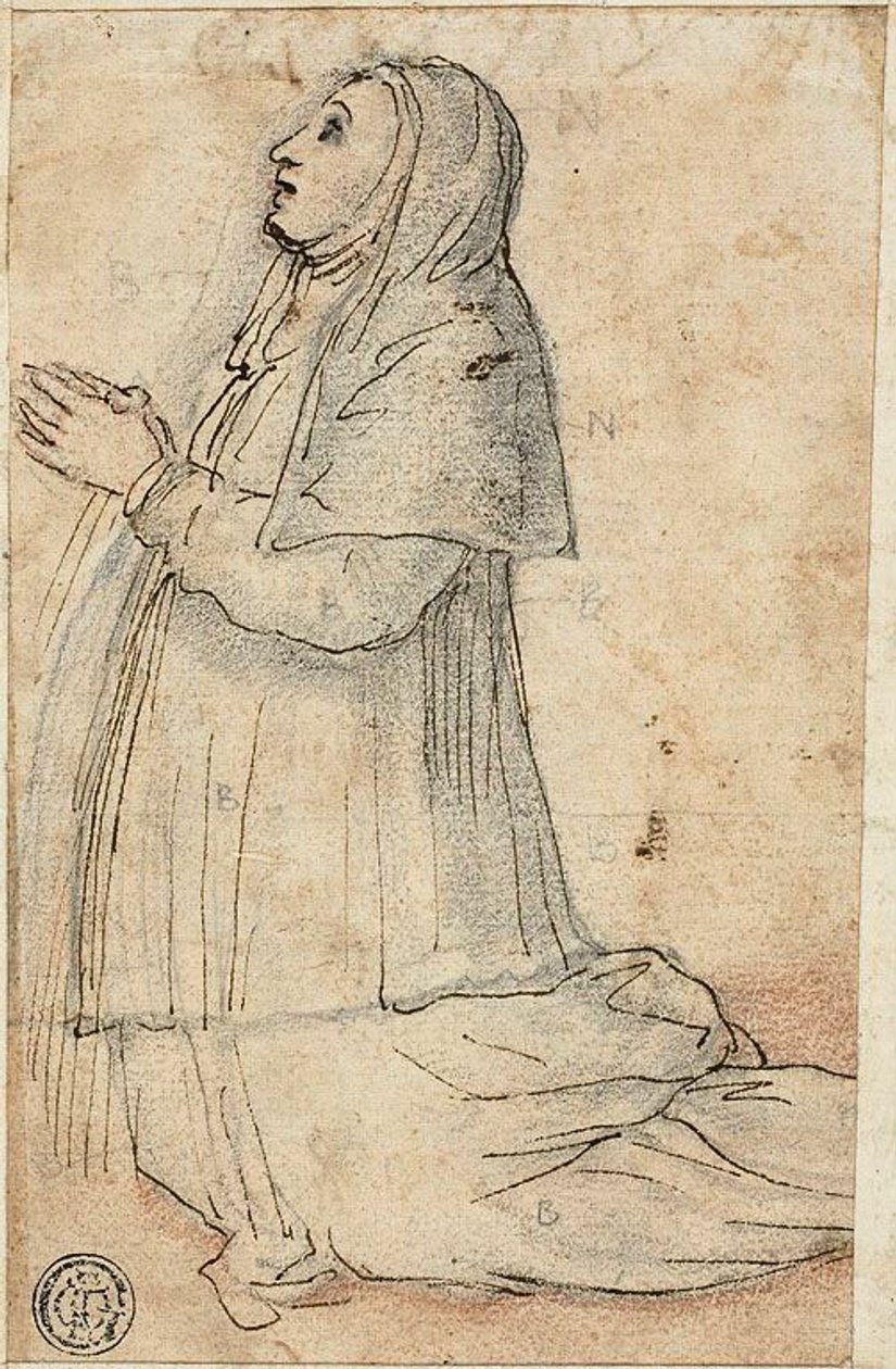 Térdelő apáca alkotó: Unknown artist