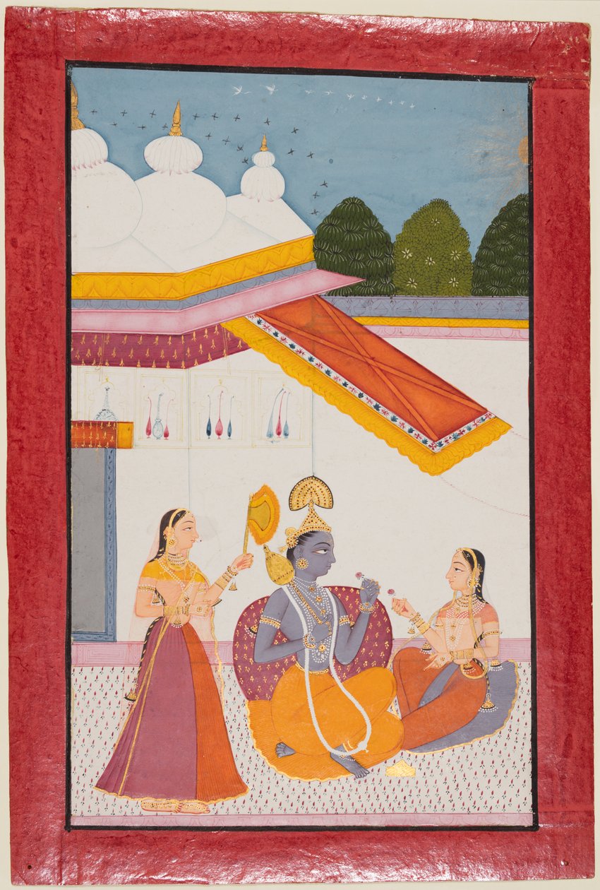 Krishna a baldachin alatt alkotó: Unknown artist
