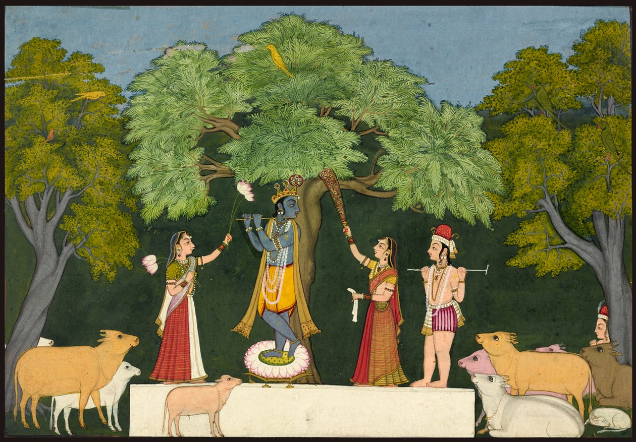 Krsna szórakoztatja társait alkotó: Unknown artist