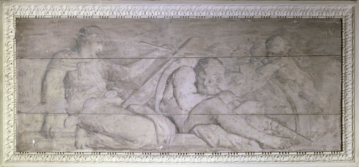 Történelmi írás az idő vállán, 1775 és 1785 között (olaj, fa) alkotó: Unknown artist
