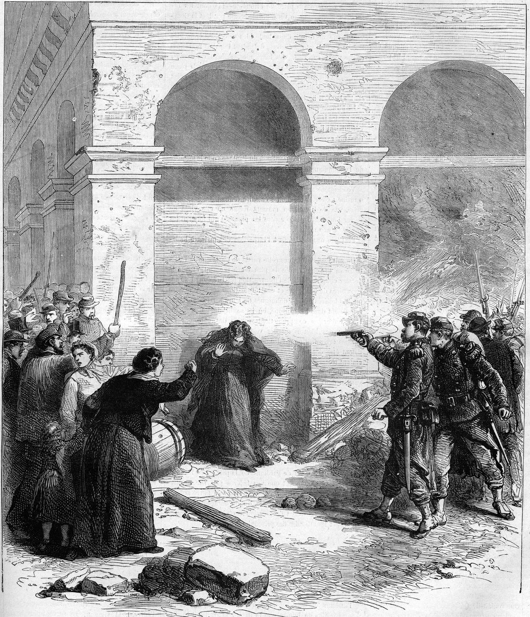 A párizsi kommün 1871-ben. Petroleum meglepetés rue de Rivoli. alkotó: Unknown artist