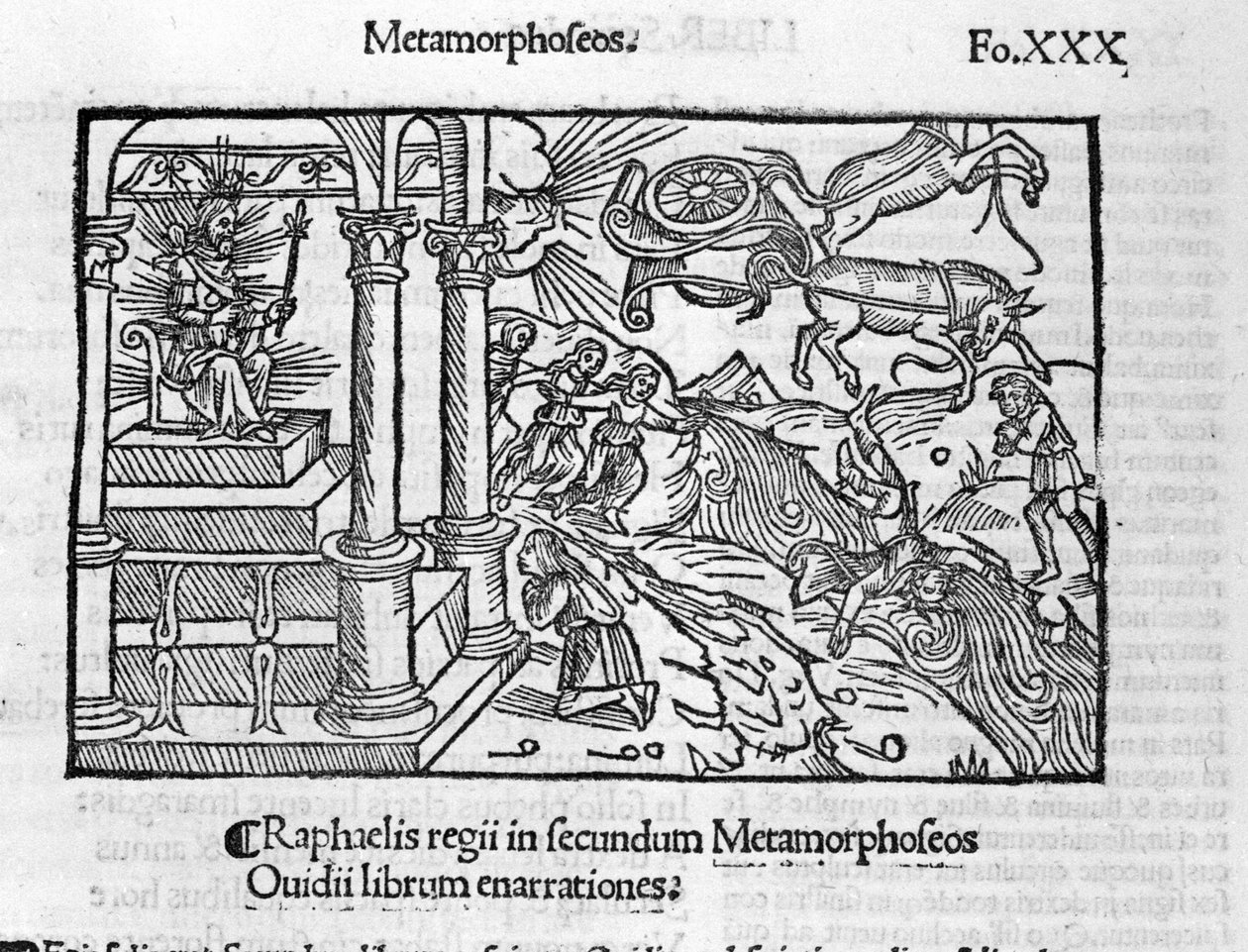 Phaeton bukása (Phaethon) – Ovide „A metamorfózisok” című művében alkotó: Unknown artist
