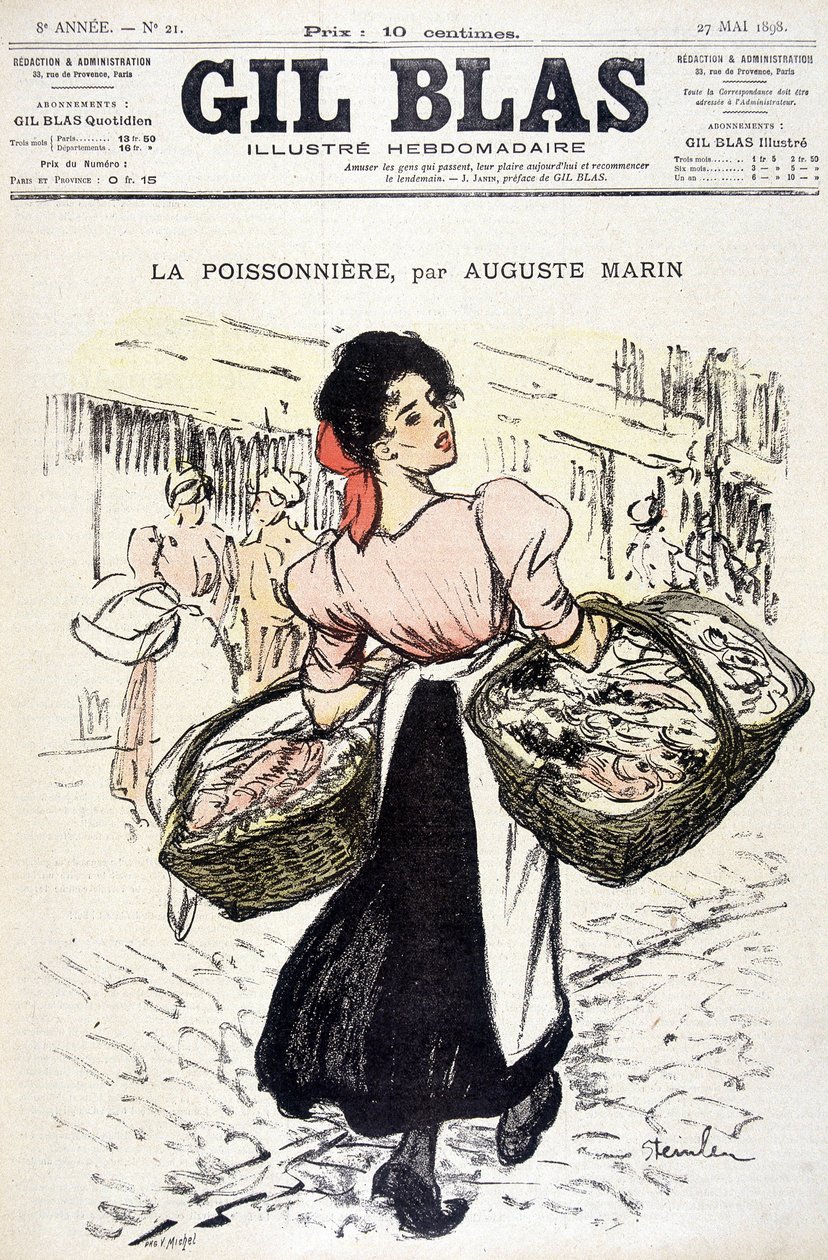 La fishonniere, Auguste Marin. In ""Gil Blas"", 1898.05.27. alkotó: Unknown artist
