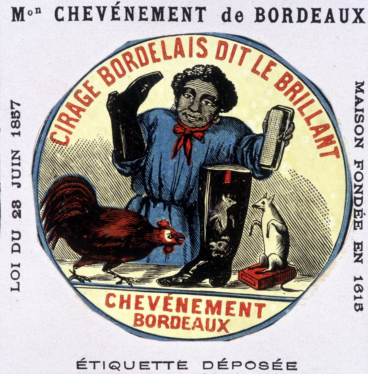 A „Bordelais polish dit le Brillant: Chevènement de Bordeaux” címke”. n.d. 19. század alkotó: Unknown artist