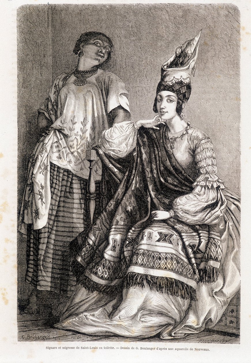 Saint Louis-i hölgy és Negress a WC-ben – a „Le Tour du Monde”-ban” alkotó: Unknown artist