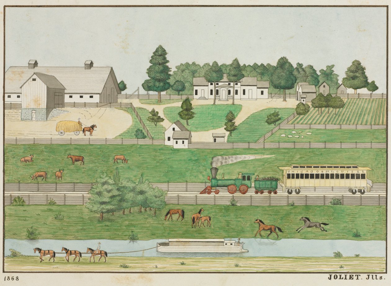 Tájkép, Joliet, Illinois alkotó: Unknown artist