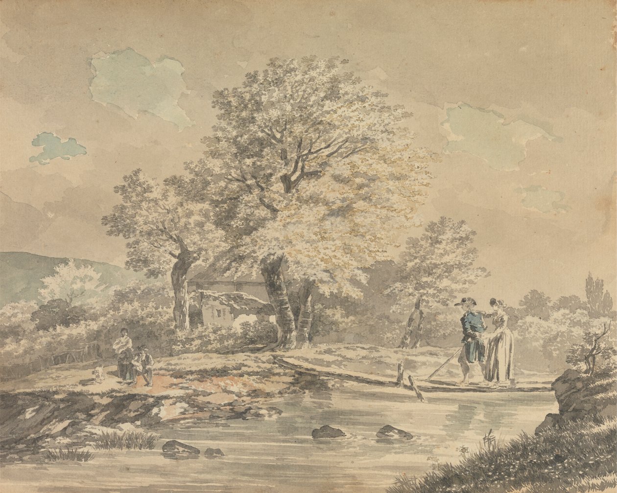Táj gyaloghíddal alkotó: Unknown artist