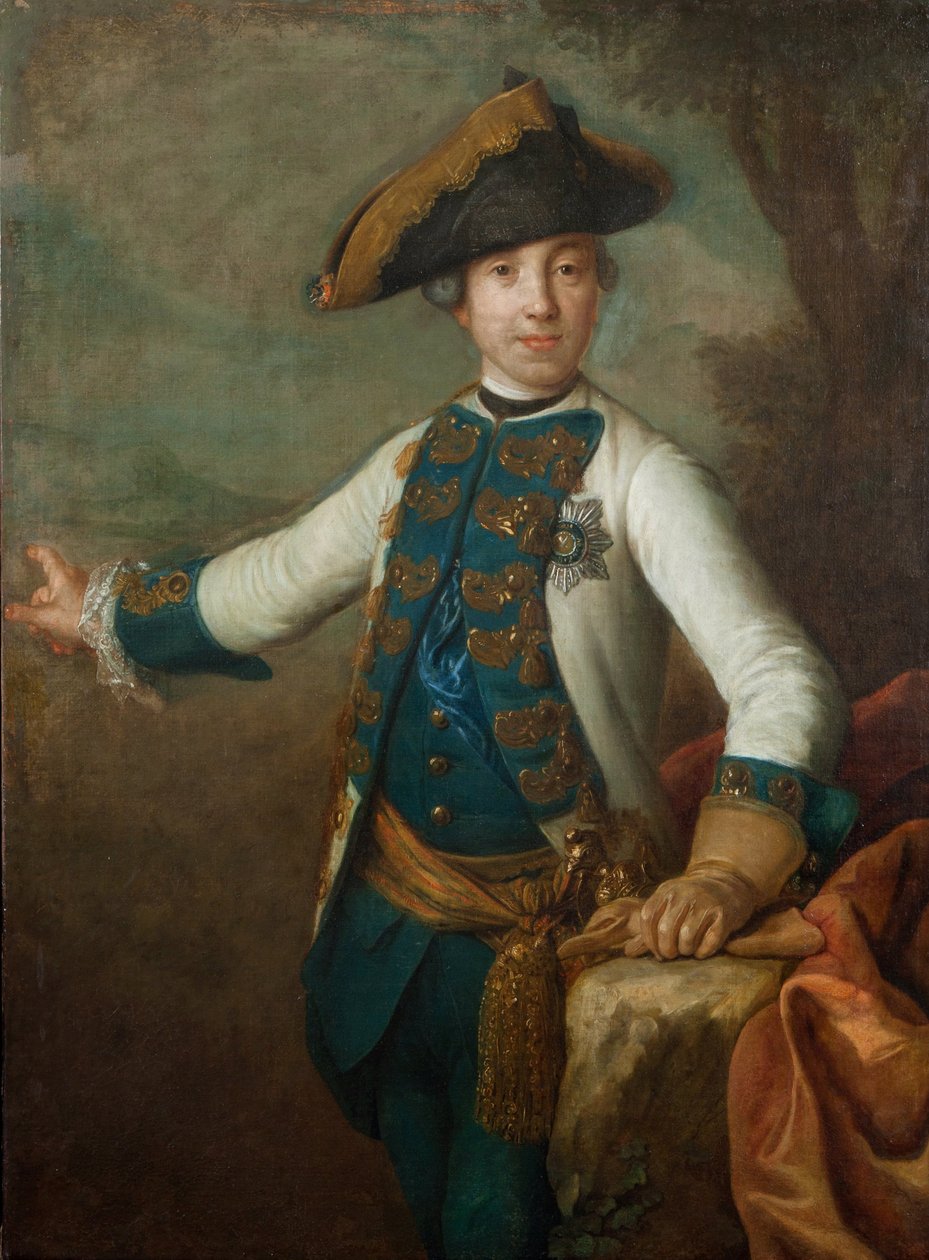 Le cár Pierre III de Russie – III. Péter orosz cár (1728-1762) portréja, Anonymous. Olaj, vászon, 1760-as évek eleje. Állami Történeti Múzeum, Moszkva alkotó: Unknown artist