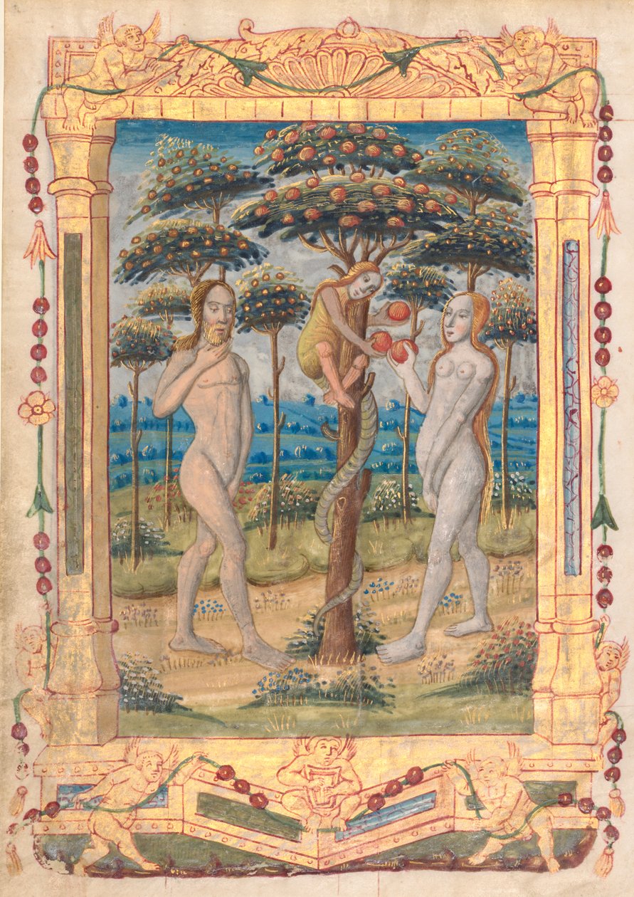 Levél egy Órakönyvből: Ádám és Éva és az ember bukása (A Szűz hivatalának előképe) (recto) alkotó: Unknown artist