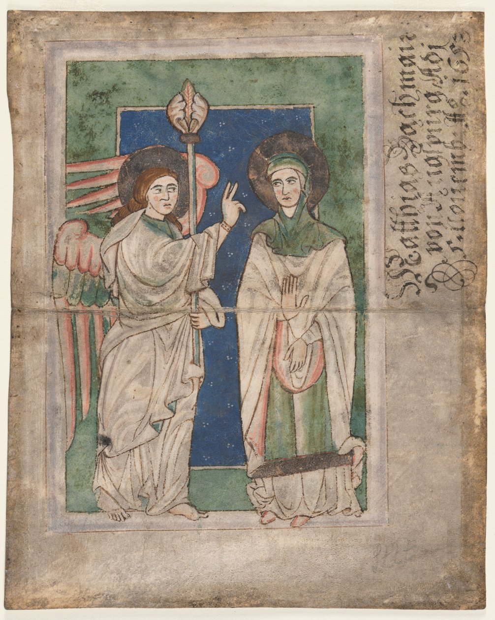 Levél egy zsoltárról(?): Angyali üdvözlet (recto) alkotó: Unknown artist
