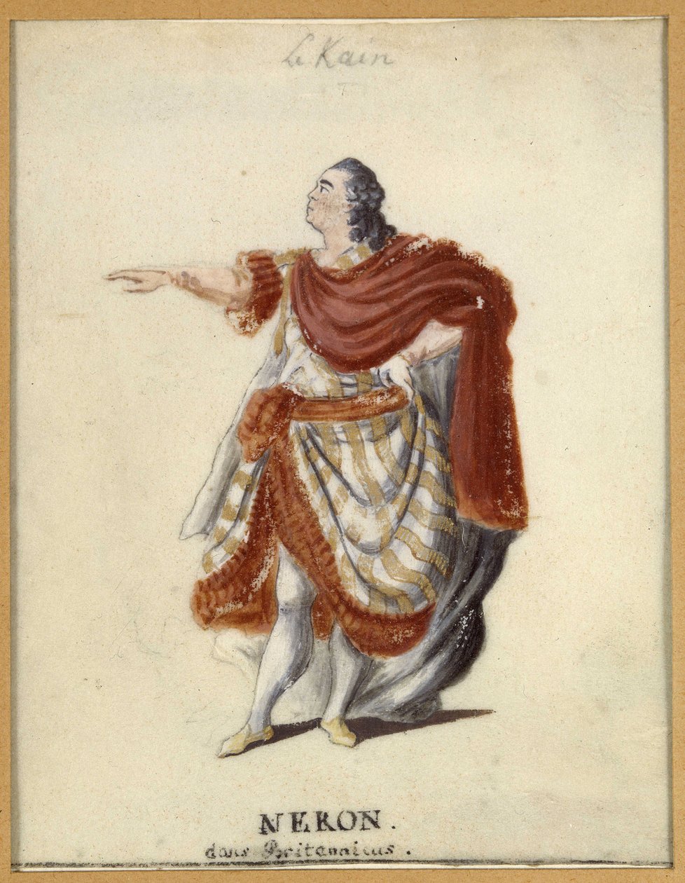 Lekain (Henri Louis Cain (Henri-Louis Le Kain) (1729-1778) Nero szerepében Racine „Britannicusában”” alkotó: Unknown artist