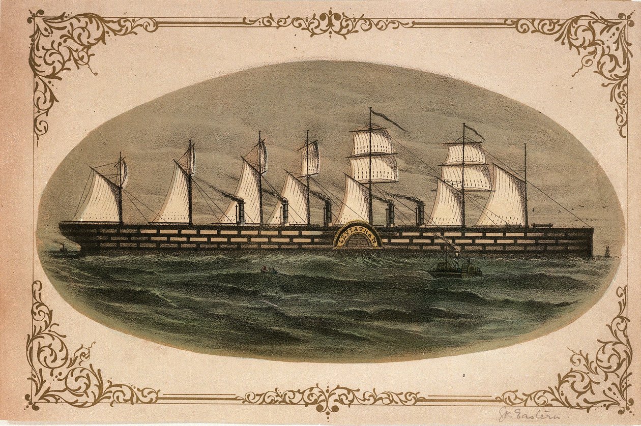 Leviatán "Great Eastern", 1860 körül (színes litográfia) alkotó: Unknown artist