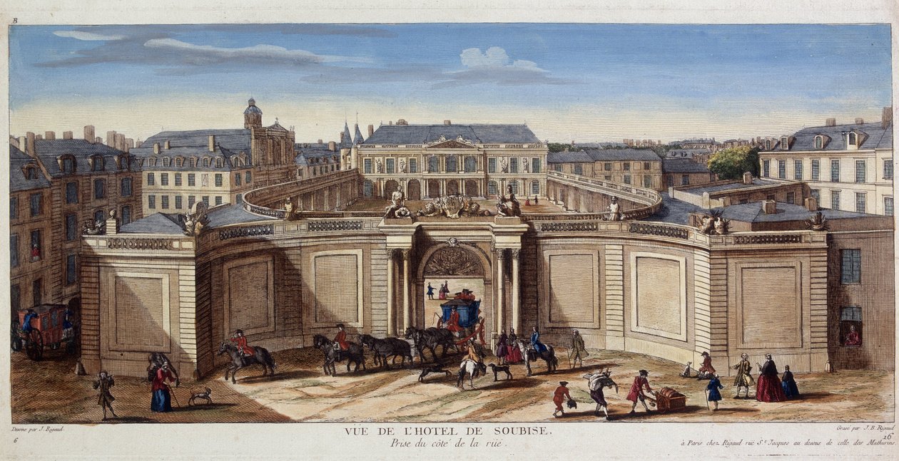 A Hotel de Soubise - metszet alkotó: Unknown artist