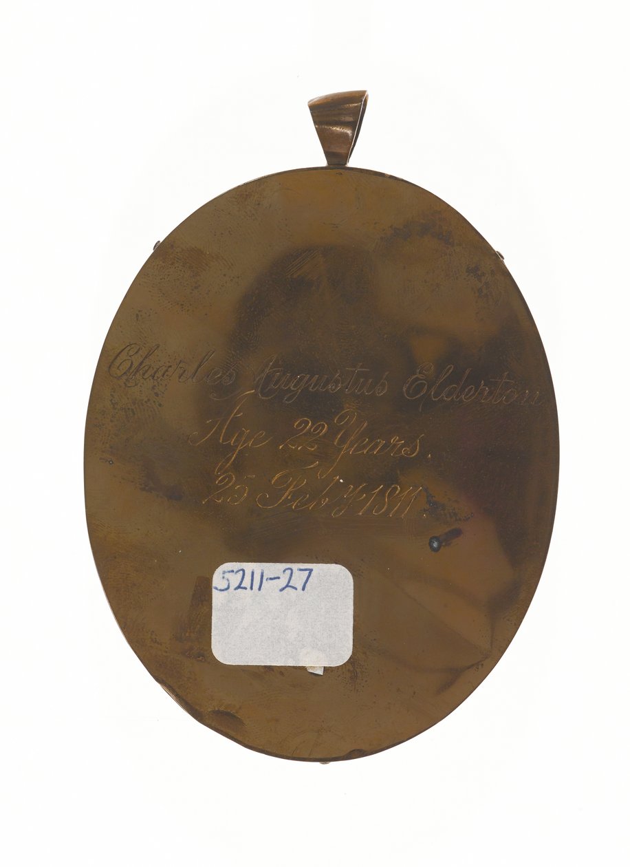 Charles Augustus Elderton hadnagy (1789-1841), 9. Madras bennszülött gyalogság, 1811. február 25. (miniatűr elefántcsonton) alkotó: Unknown artist