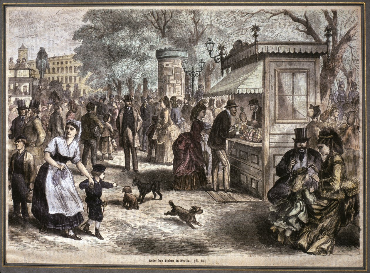 Berlini élet, 19. század 2. fele (metszet) alkotó: Unknown artist