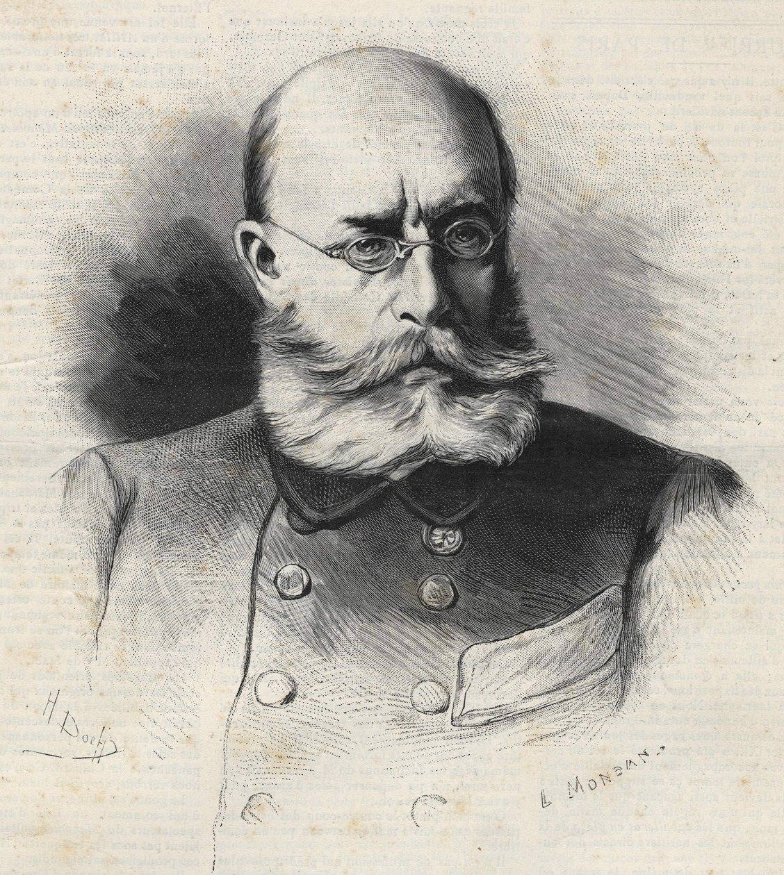 Louis Léon César Faidherbe (1818 - 1889) francia tábornok és gyarmatosító, metszet a XIX. Bianchetti kollekció alkotó: Unknown artist