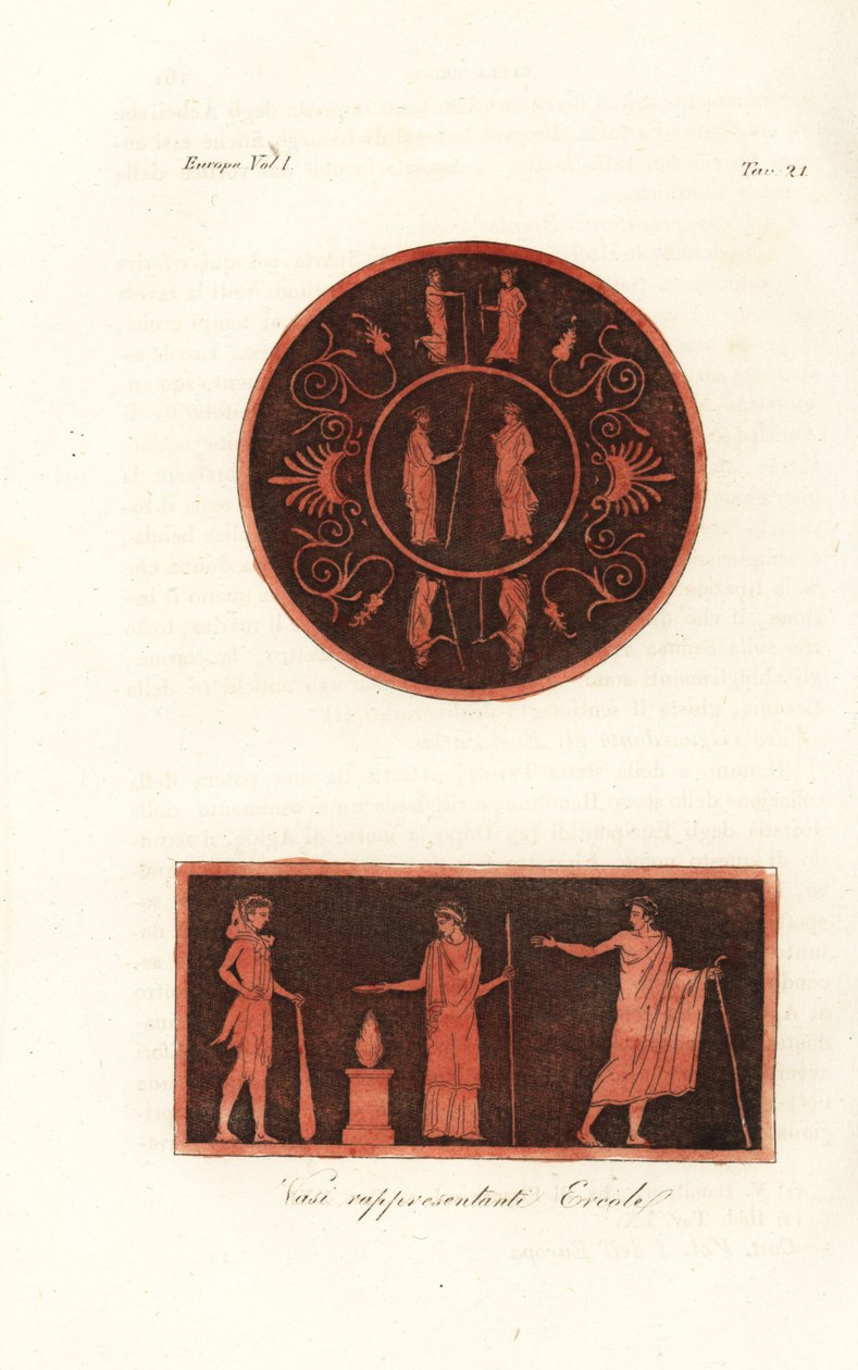 Lysander és II. Agesilaus Spárta (fent) és Herkules oroszlánbőrben, ütővel egy áldozáskor Deiphobus, Amiclea királya Laconiában és feleségével (lent) alkotó: Unknown artist