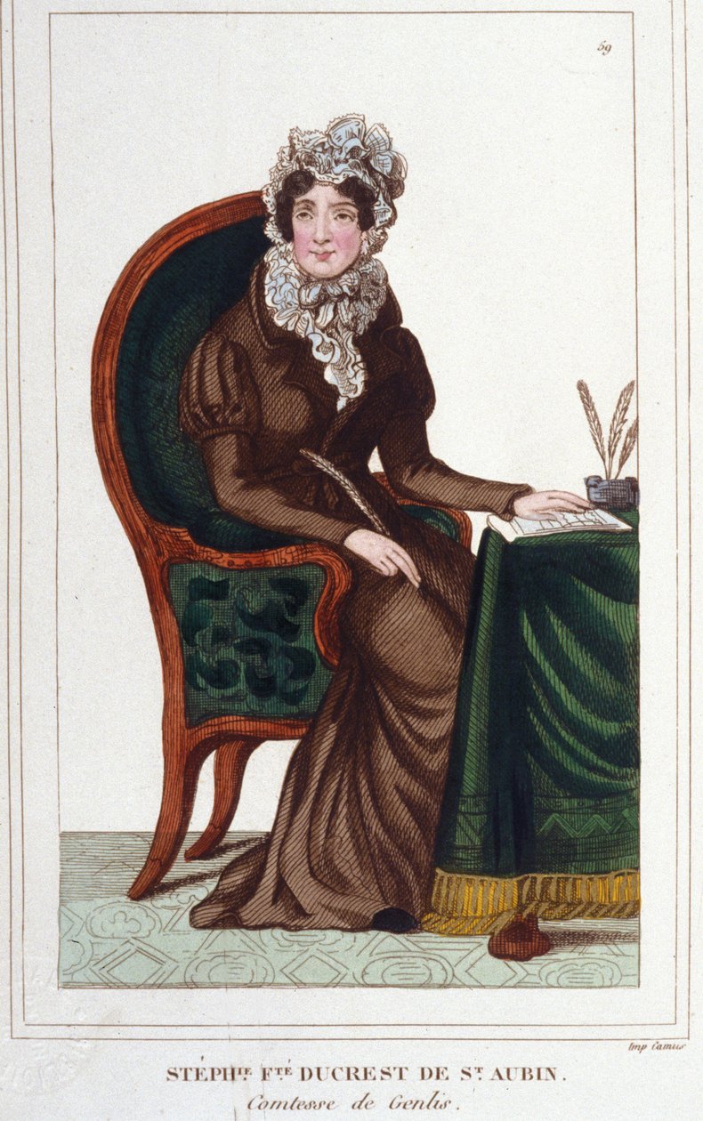 Madame de Genlis – Stephanie Felicite portréja a Saint-Aubin (Saint Aubin) címeréről alkotó: Unknown artist