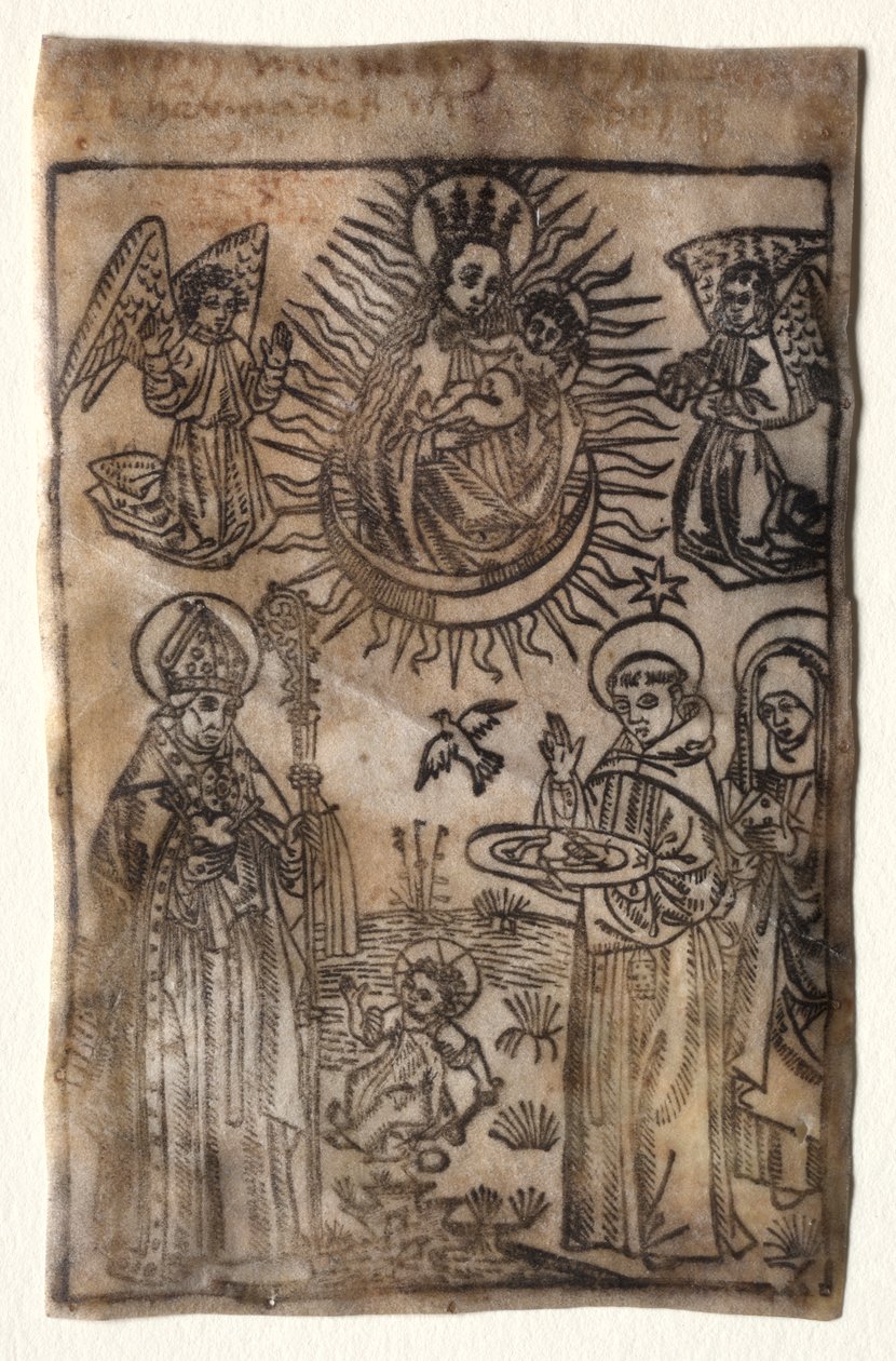 Madonna és gyermeke a Szent Ágoston Rend három tagjával: Szent Ágoston, Miklós és Klára alkotó: Unknown artist