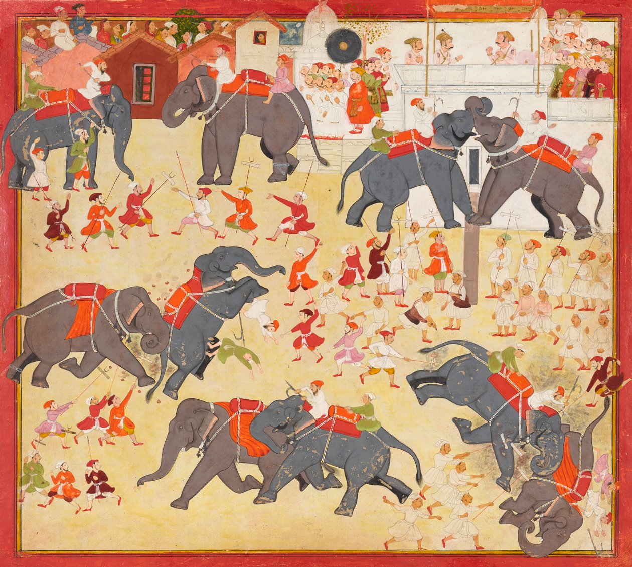 Maharana Raj Singh elefántharcot figyel alkotó: Unknown artist