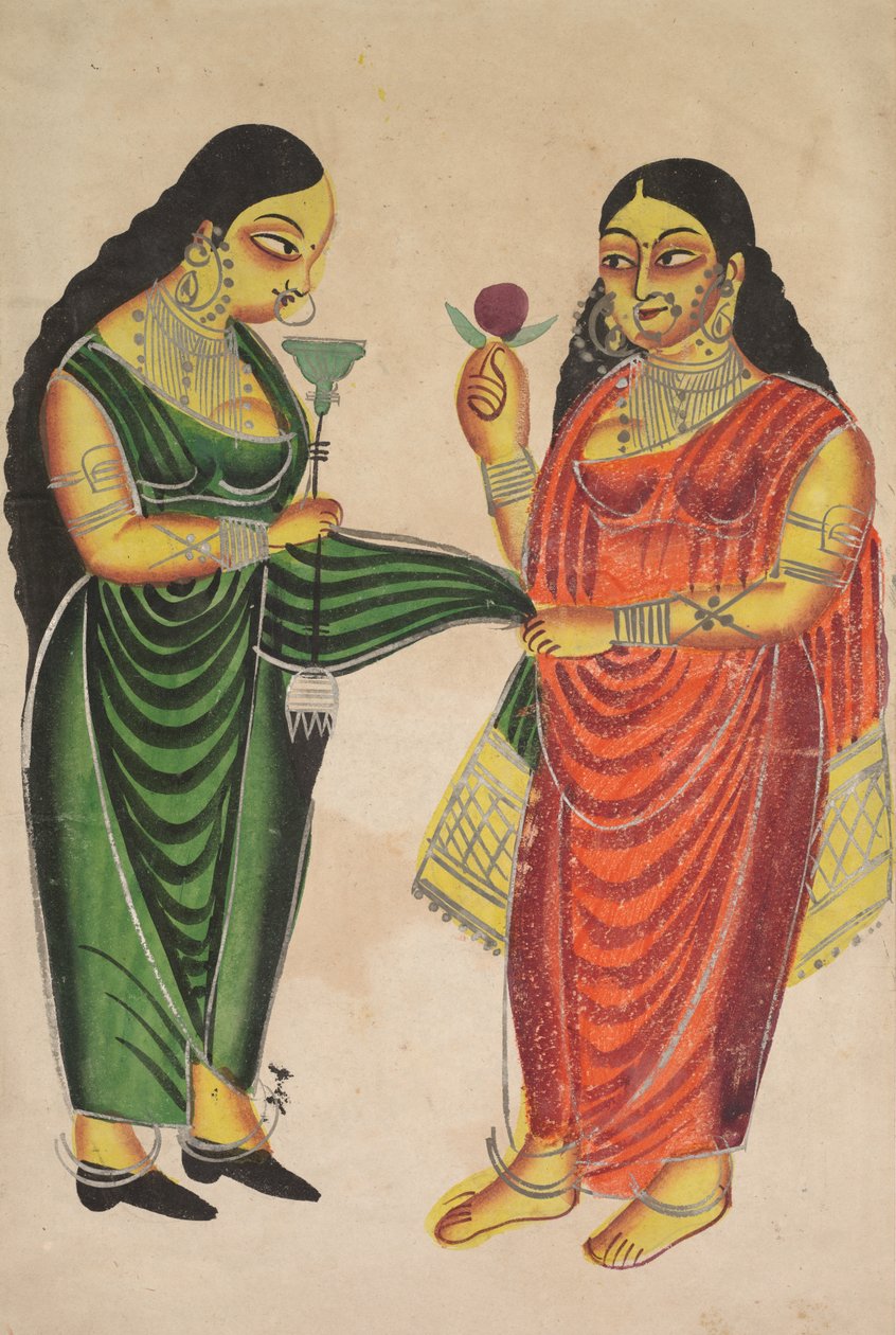 Szobalány, aki vízipipát hoz egy hölgynek (recto) alkotó: Unknown artist