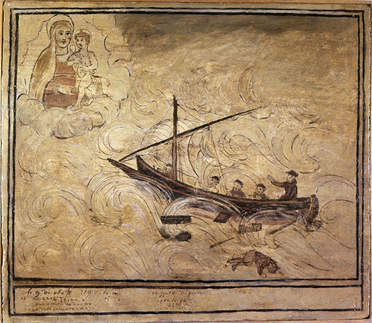 Ember a tengeren. 16. századi vót a nápolyi Madonna dell