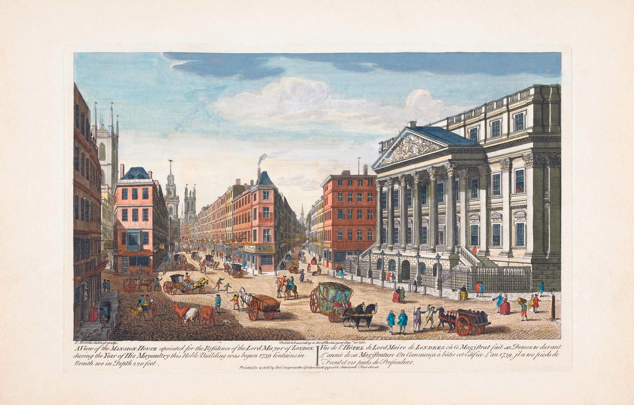 Mansion House, London a 18. században alkotó: Unknown artist