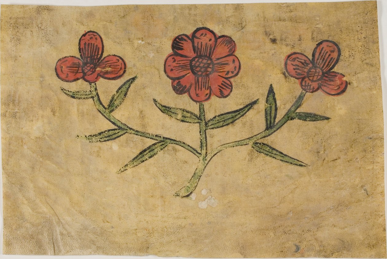 Kézirat vágás virágokkal alkotó: Unknown artist