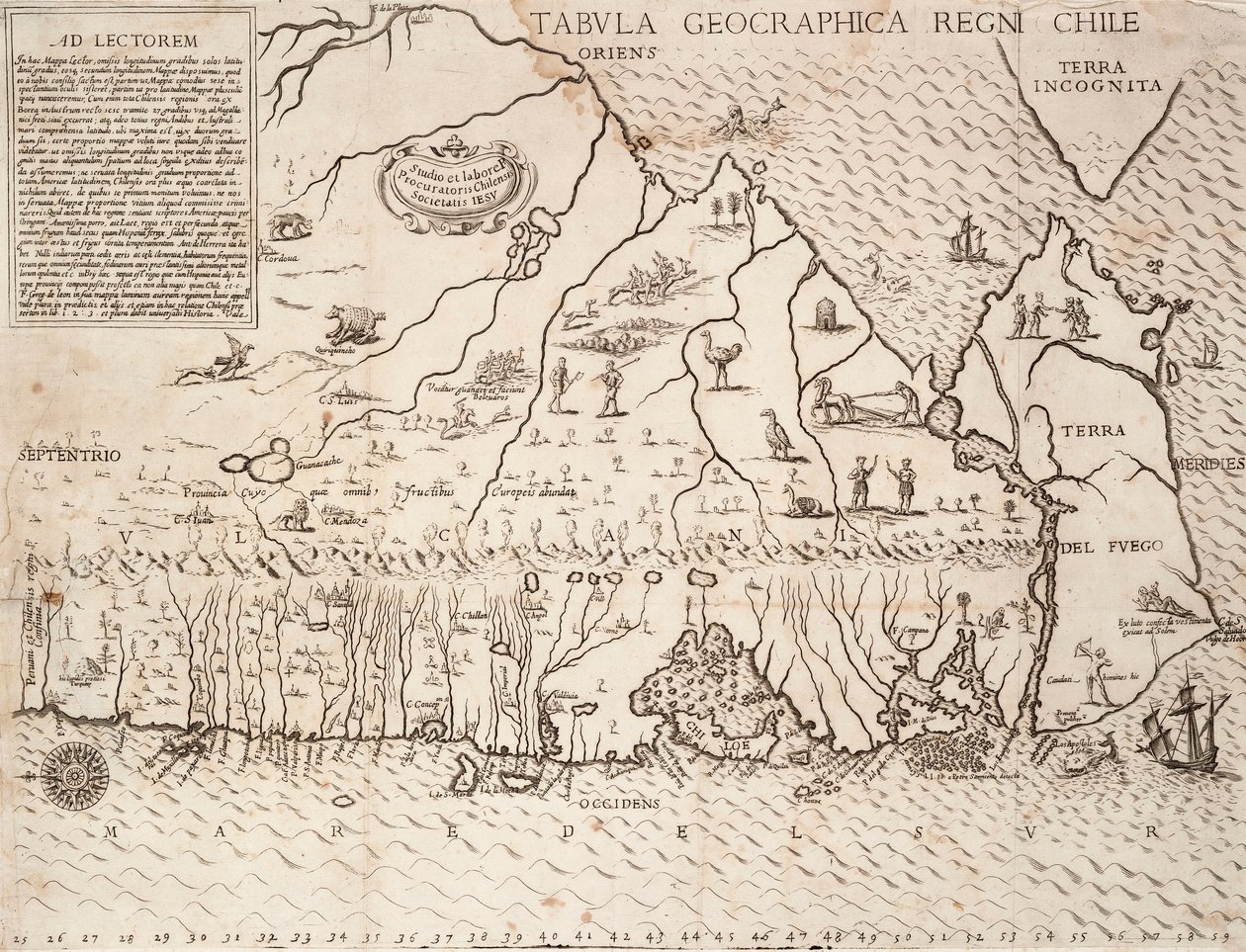 Chile jezsuiták által összeállított térképe alkotó: Unknown artist