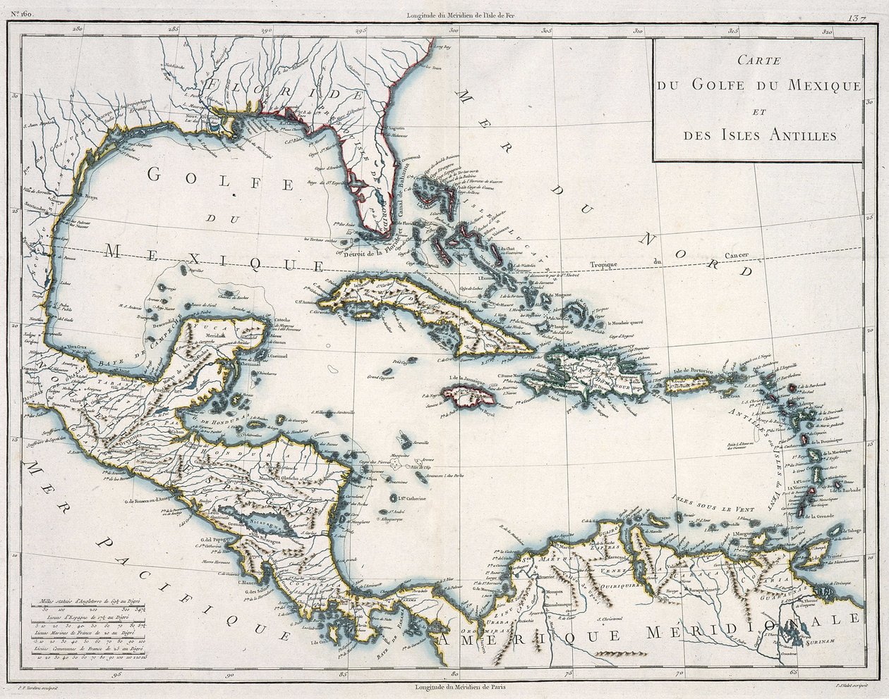 A Mexikói-öböl és a Karib-térség térképe alkotó: Unknown artist