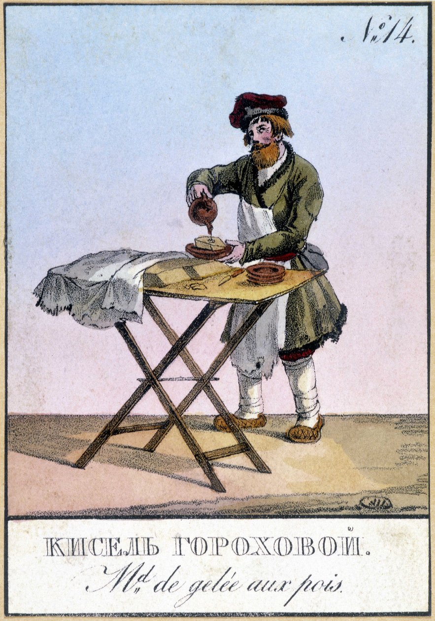 A borsó lekvár jelzője Oroszországban a 19. században. alkotó: Unknown artist