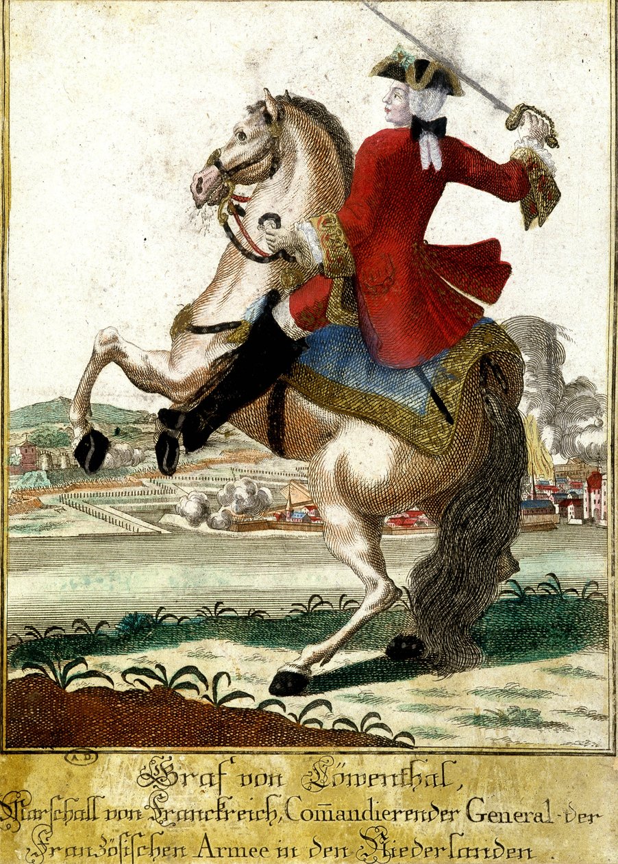 Loewendahl marsall (1700-1755) a Fontenoy-i csatában, Belgiumban alkotó: Unknown artist