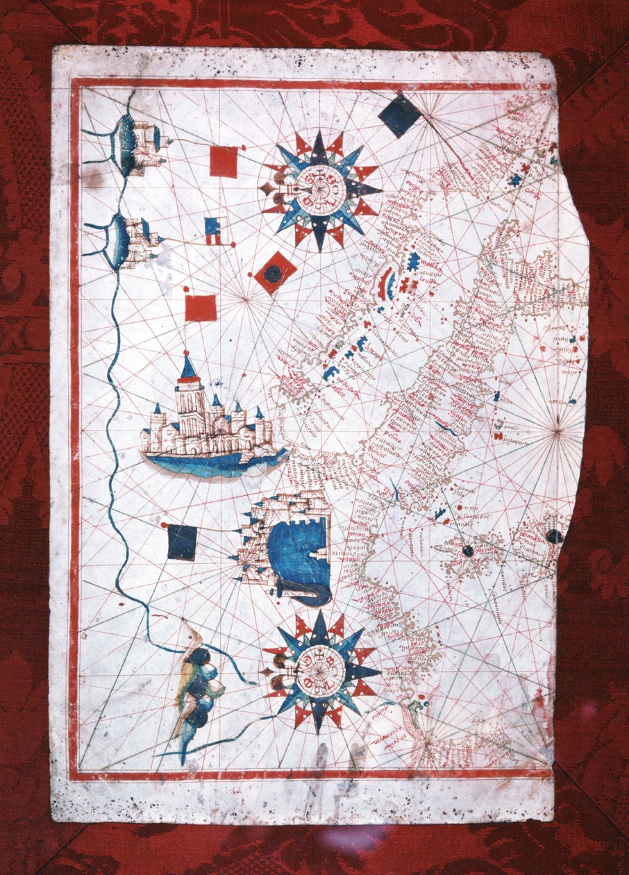Mediterrán térkép: Barcelona és Lepanto alkotó: Unknown artist