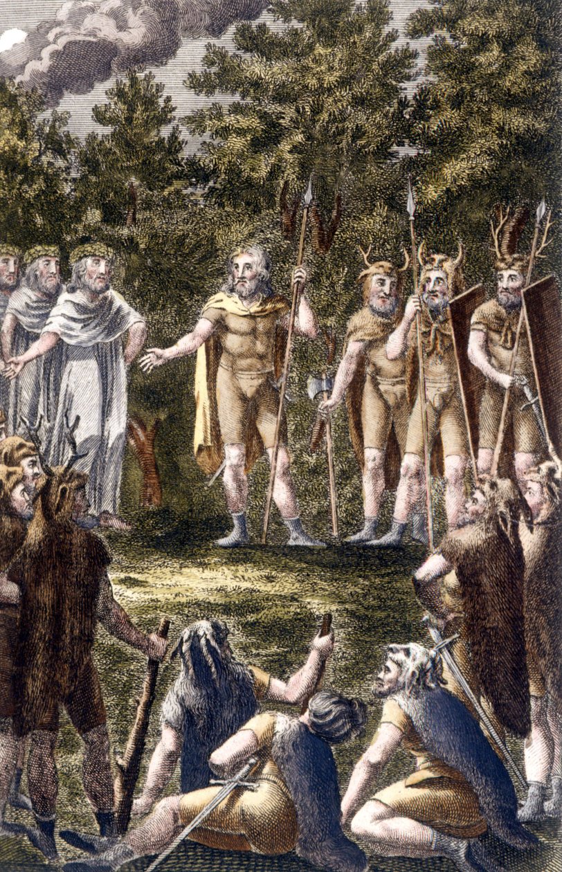 Kelták találkozója. 19. századi metszet. alkotó: Unknown artist