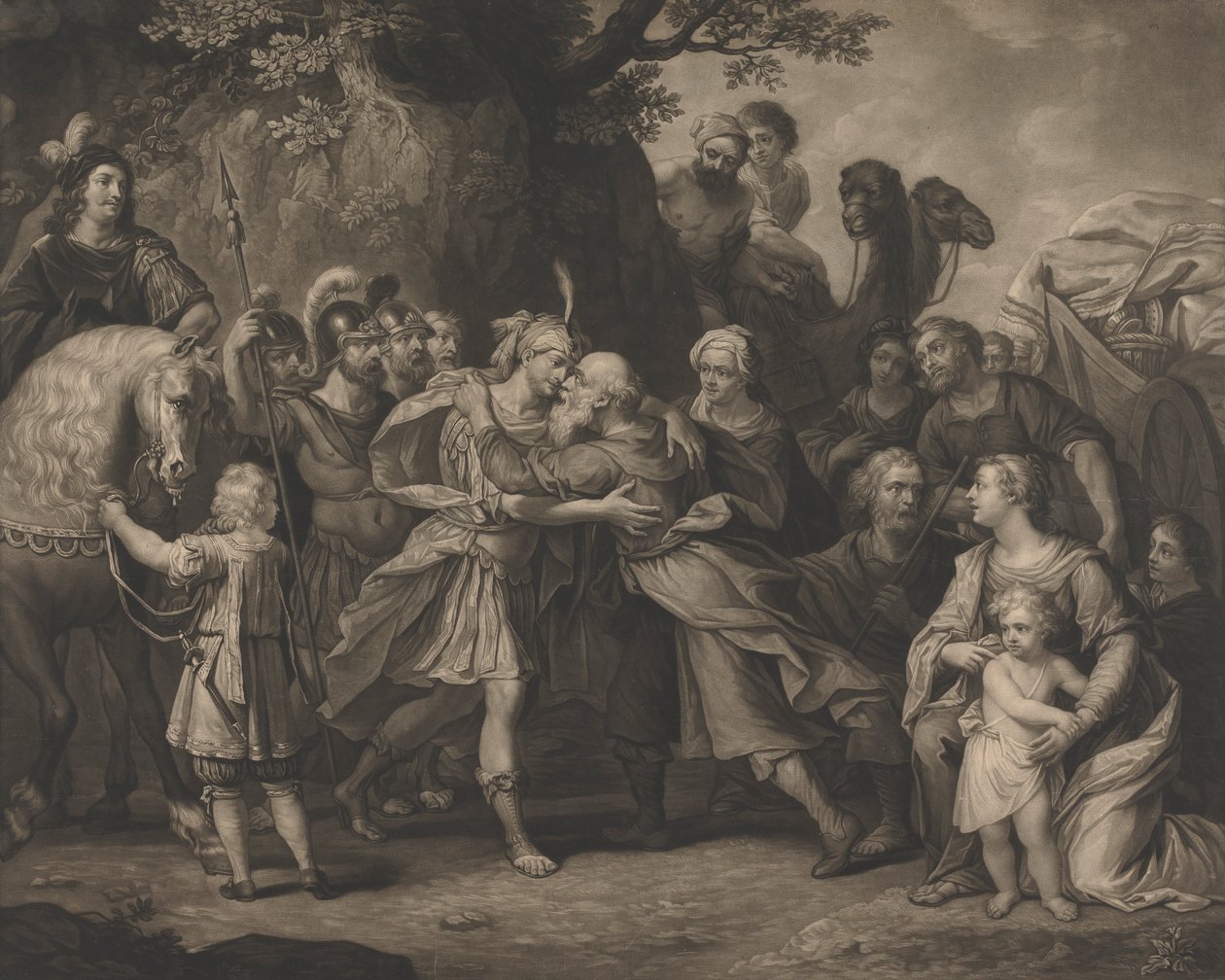 Jákob és Ézsau találkozása alkotó: Unknown artist