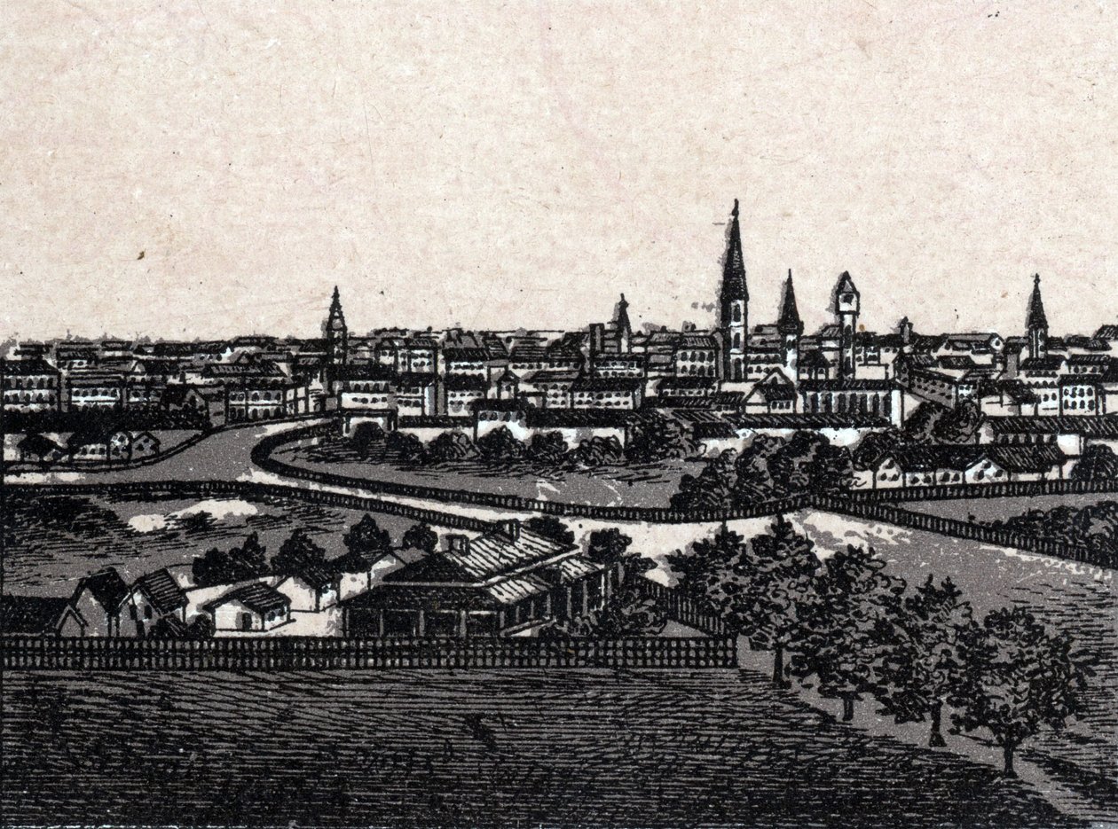 Melbourne, Ausztrália; Általános nézet. a „The World Illustrates 168 Views” című kötetben, dátum nélkül (19. század vége) alkotó: Unknown artist