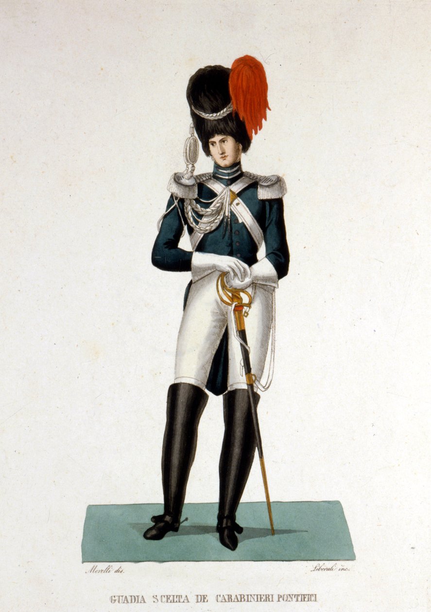 A Vatikáni Állam Pápai Csendőrségének tagja. alkotó: Unknown artist