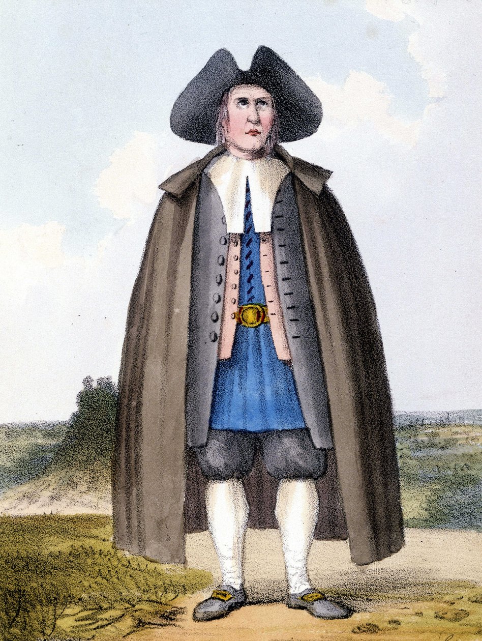 A református kvékerek szekta tagja Angliában a 18. század végén. alkotó: Unknown artist