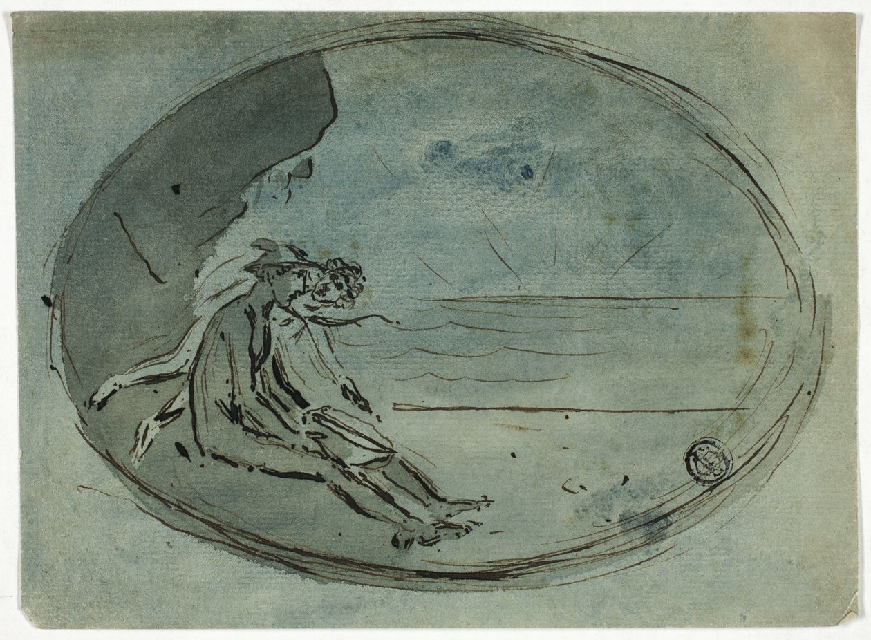 Merkúr nézi a naplementét alkotó: Unknown artist