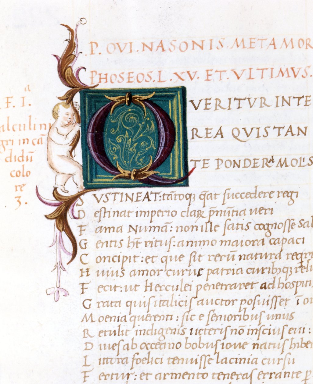 Ovidius metamorfózisai. 15. századi kézirat. Comunale biblioteca de Rimini alkotó: Unknown artist