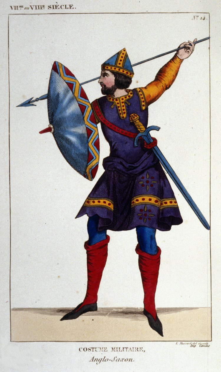 Egy angol harcos katonai jelmeze - szász alkotó: Unknown artist
