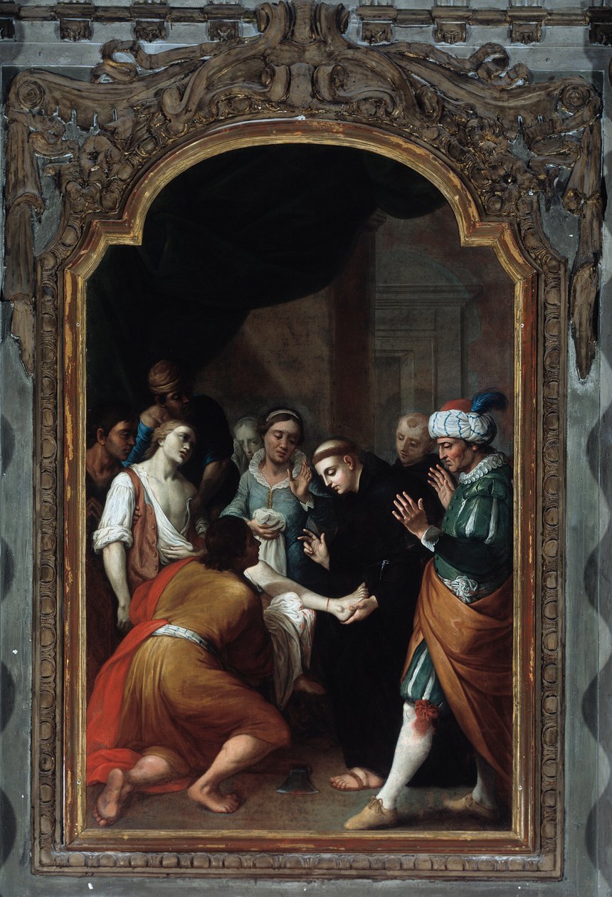 Páduai Szent Antal csodája, aki meggyógyít egy rokkant embert (olaj, vászon, 18. század vége) alkotó: Unknown artist