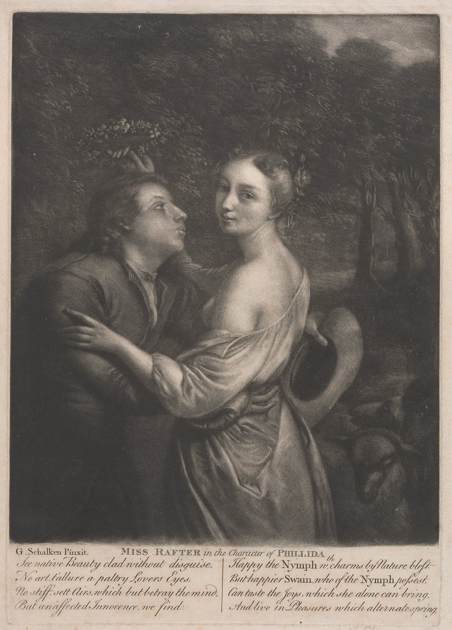 Miss Rafter (1711-1785) Phillida karakterében alkotó: Unknown artist
