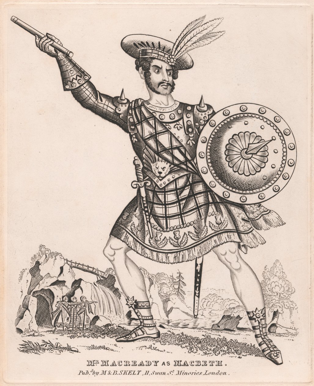 Mr. Macready mint Macbeth alkotó: Unknown artist