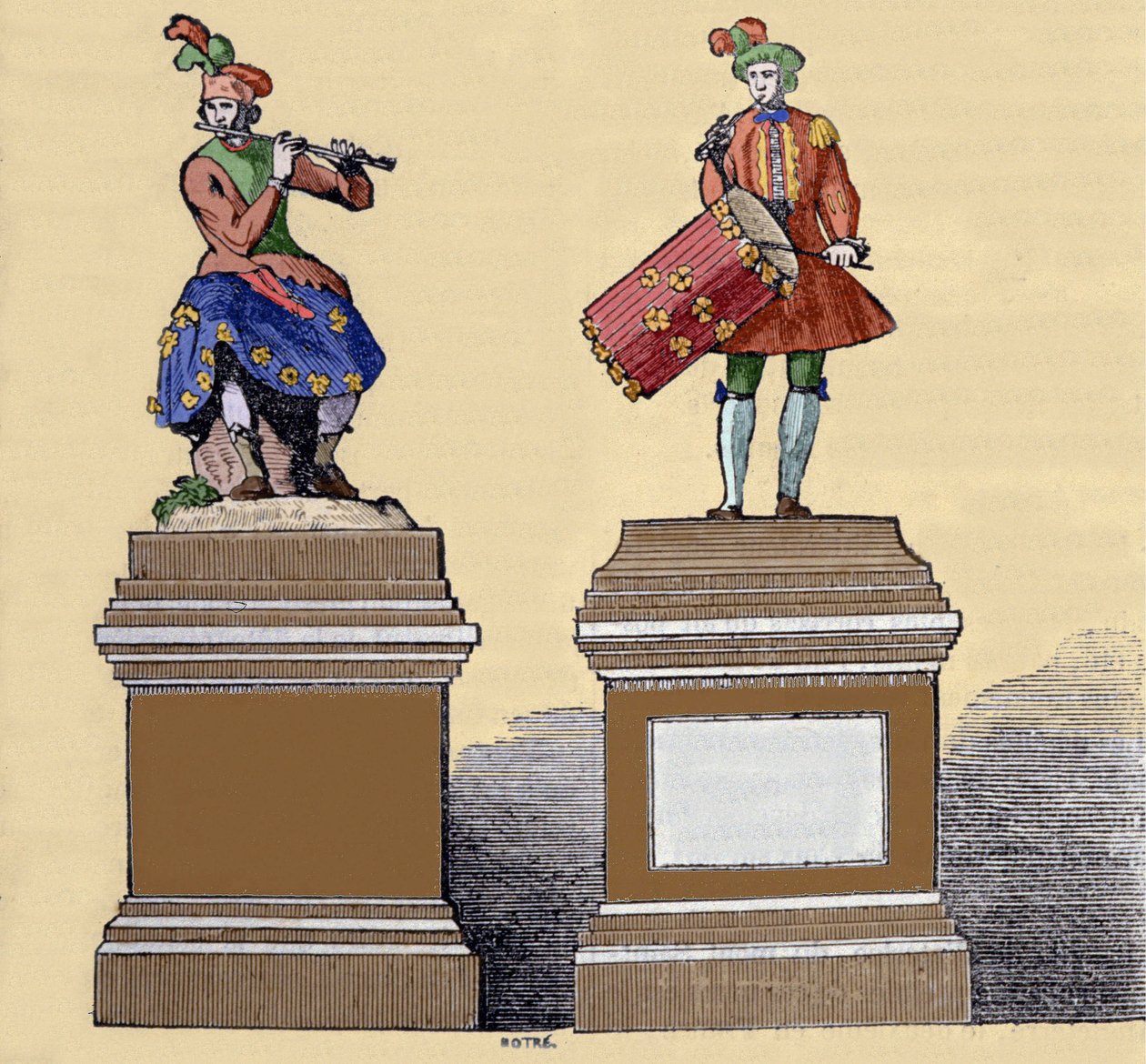 Zenészek automaták: „A traversiere fuvolajátékos” (1737) és a „” Tamburajátékos” (1738). Jacques de Vaucanson (1709-1782) francia mérnök készítette. alkotó: Unknown artist
